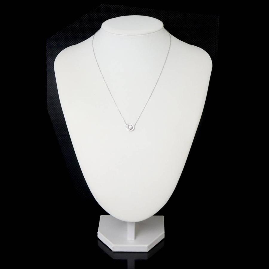VERITE ベリテ サークル ペンダント ネックレス K18WG ダイヤモンド 
