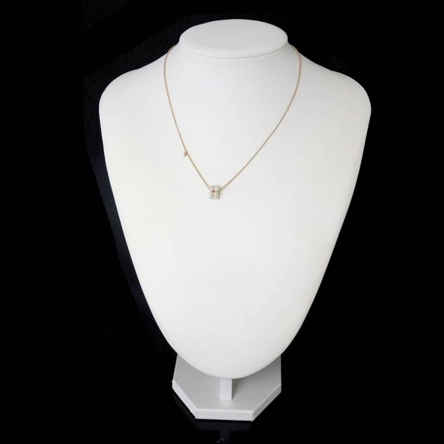 MIKIMOTO ミキモト ベビーパール ダイヤ ボールチェーン ネックレス K18YG 約39.5cm 3.3mm珠×12P 約3.4g NT 磨き仕上げ品 Sランク_7