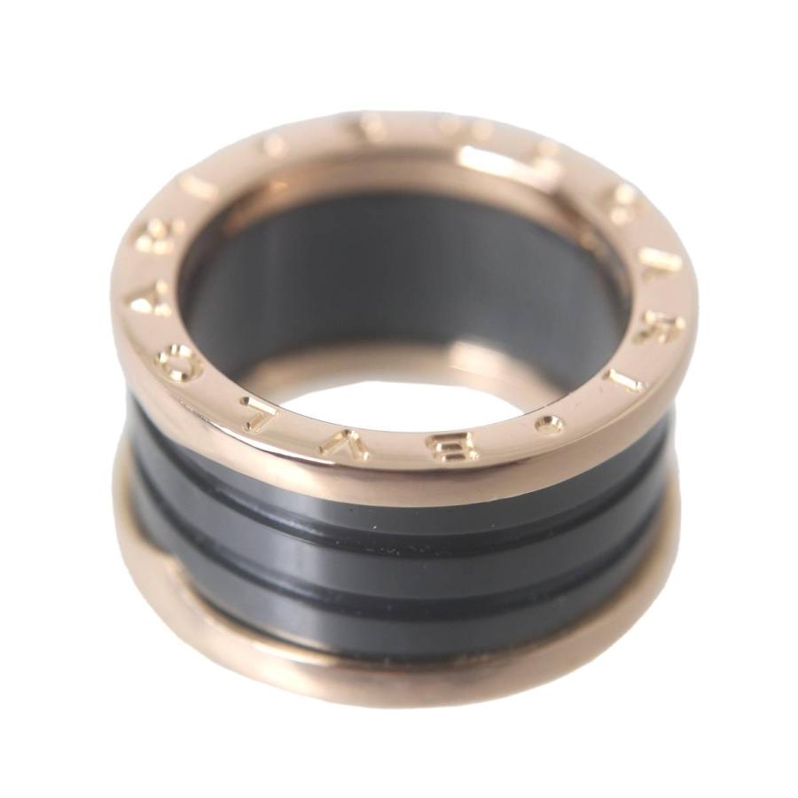 BVLGARI ブルガリ B-ZERO1 ビーゼロワン 4バンド リング セラミック 指輪 K18PG #54 約13号 幅12mm 約9.7g NT 美品 Aランク_1