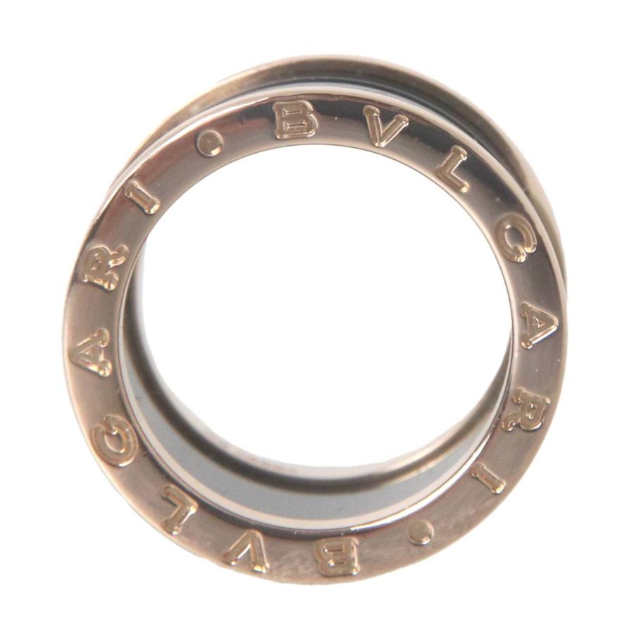 BVLGARI ブルガリ B-ZERO1 ビーゼロワン 4バンド リング セラミック 指輪 K18PG #54 約13号 幅12mm 約9.7g NT 美品 Aランク_7