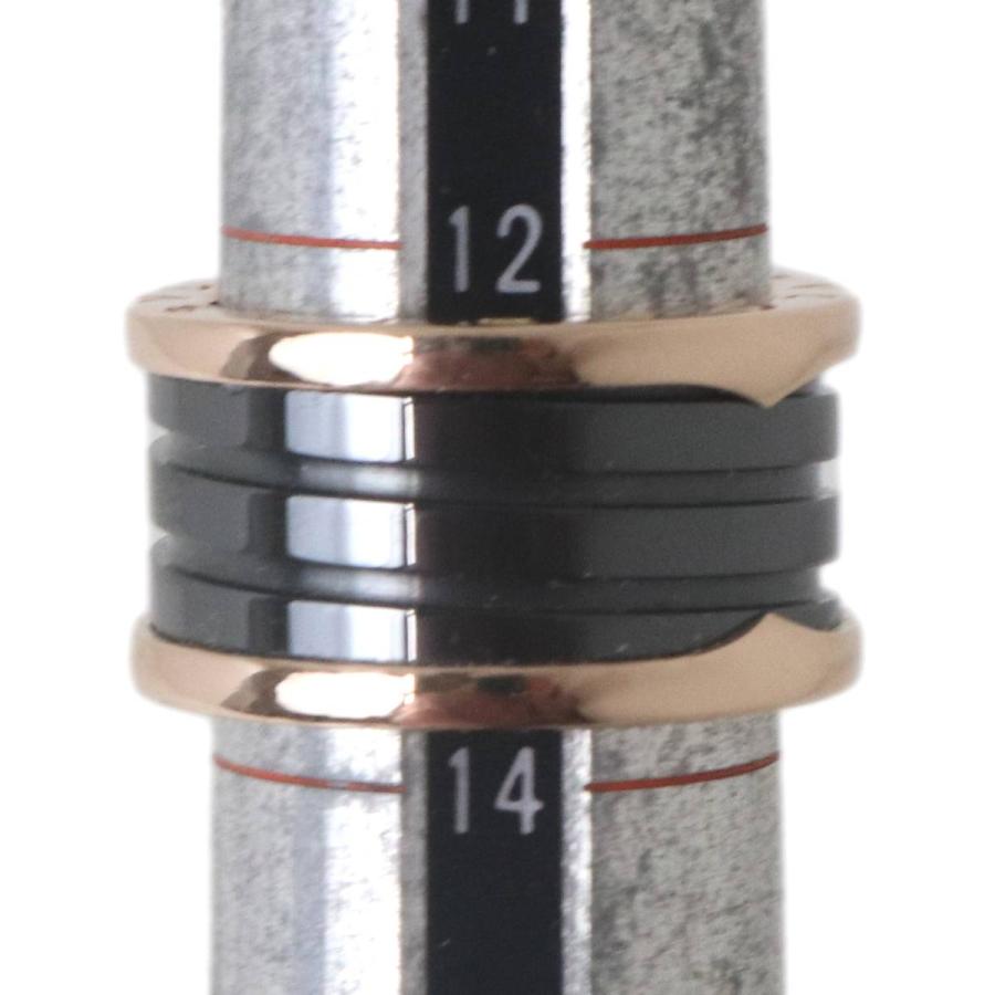 BVLGARI ブルガリ B-ZERO1 ビーゼロワン 4バンド リング セラミック 指輪 K18PG #54 約13号 幅12mm 約9.7g NT 美品 Aランク_9
