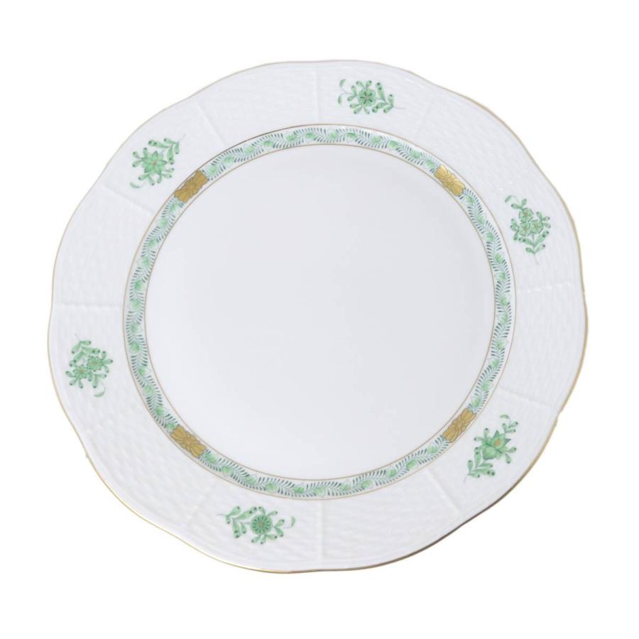 HEREND ヘレンド 大皿 プレートアポニー 3枚 ホワイト×グリーン×金彩 直径約25cm NT Bランク_1