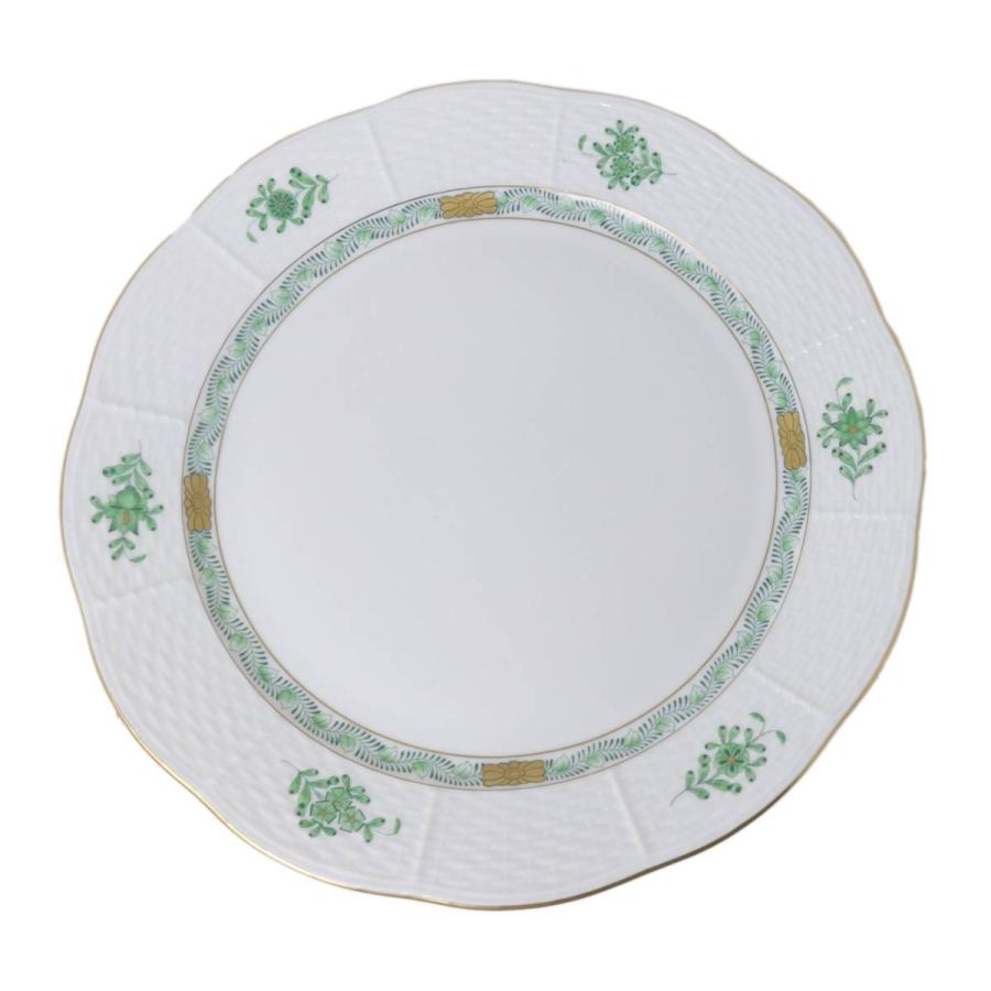 HEREND ヘレンド 大皿 プレートアポニー 3枚 ホワイト×グリーン×金彩 直径約25cm NT Bランク_4
