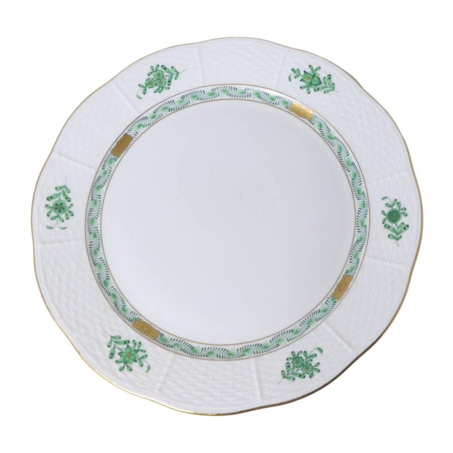 HEREND ヘレンド 大皿 プレートアポニー 3枚 ホワイト×グリーン×金彩 直径約25cm NT Bランク_7