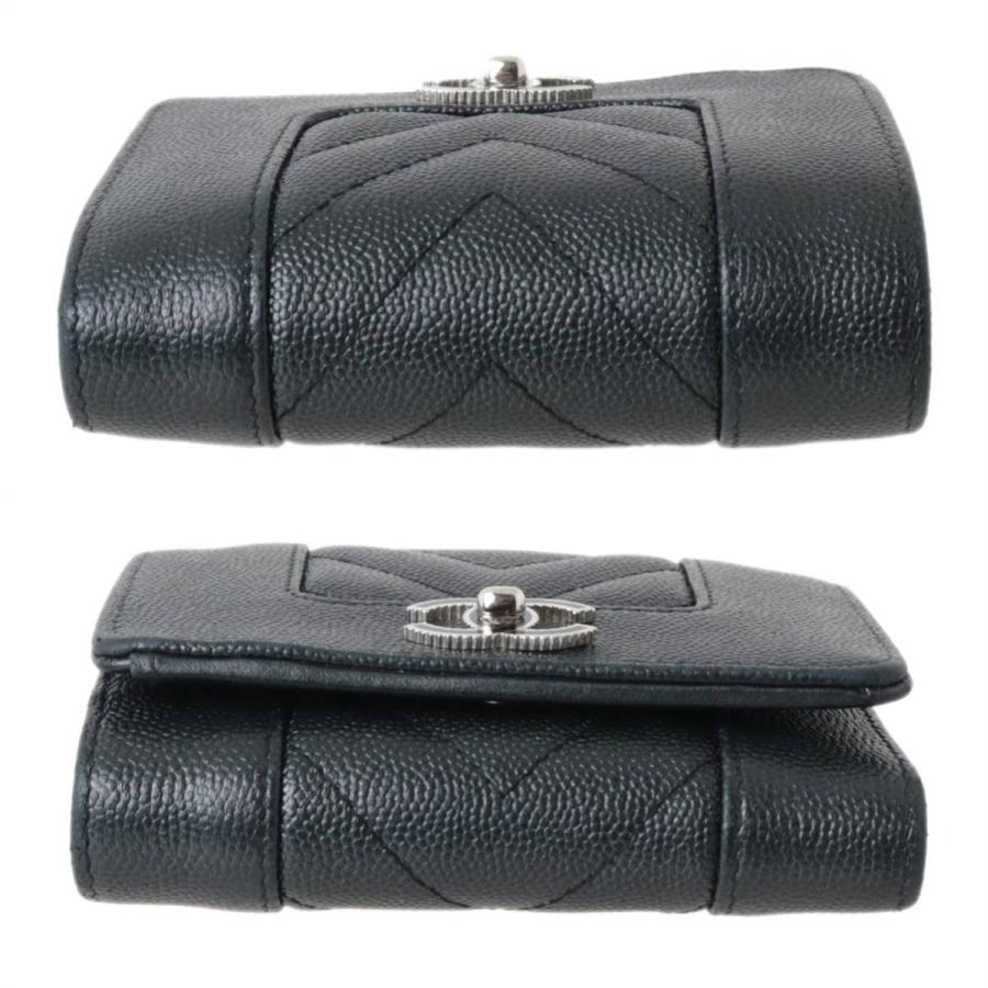 CHANEL CHANEL/シャネル 3つ折り財布 マドモアゼル キャビアスキン
