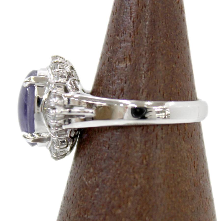 Pt900/プラチナリング 天然スターサファイア3.63ct ダイヤ0.43ct 刻印 8.5号 鑑別書付属 IS 磨き仕上げ品 Aランクの画像