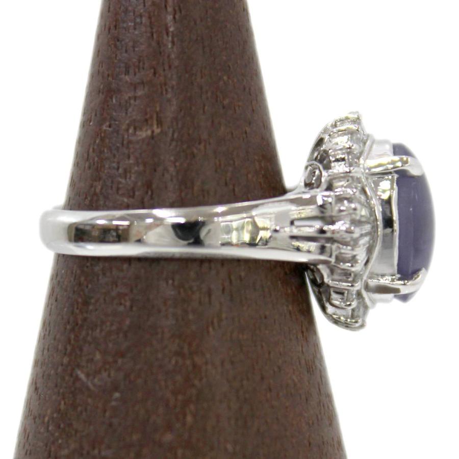 Pt900/プラチナリング 天然スターサファイア3.63ct ダイヤ0.43ct 刻印 8.5号 鑑別書付属 IS 磨き仕上げ品 Aランクの画像