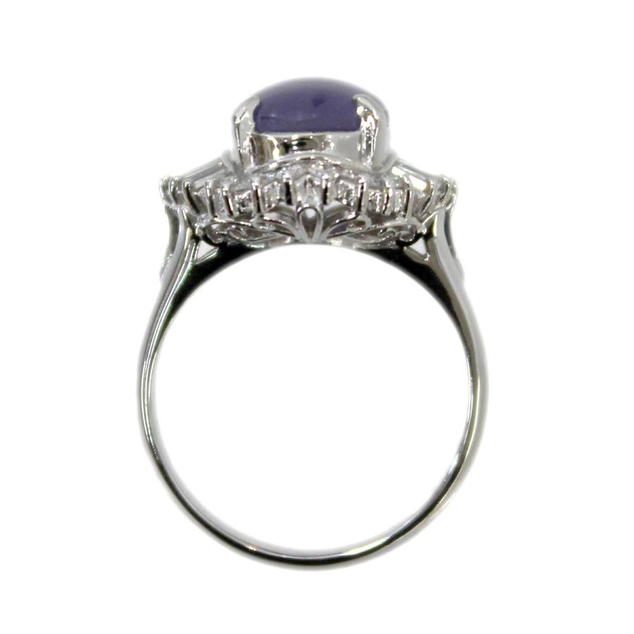 Pt900/プラチナリング 天然スターサファイア3.63ct ダイヤ0.43ct 刻印 8.5号 鑑別書付属 IS 磨き仕上げ品 Aランクの画像