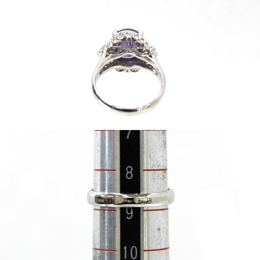 Pt900/プラチナリング 天然スターサファイア3.63ct ダイヤ0.43ct 刻印 8.5号 鑑別書付属 IS 磨き仕上げ品 Aランクの画像