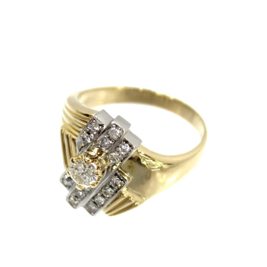 K18/pt900コンビダイヤ　リング リング コンビ Pt900 K18 ダイヤ付 (Type-CM)