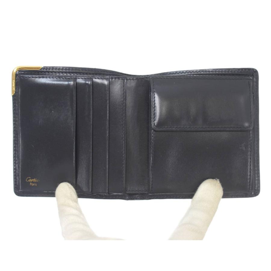 Cartier（カルティエ） 二つ折り財布 ネイビー GCカード IS Bランク