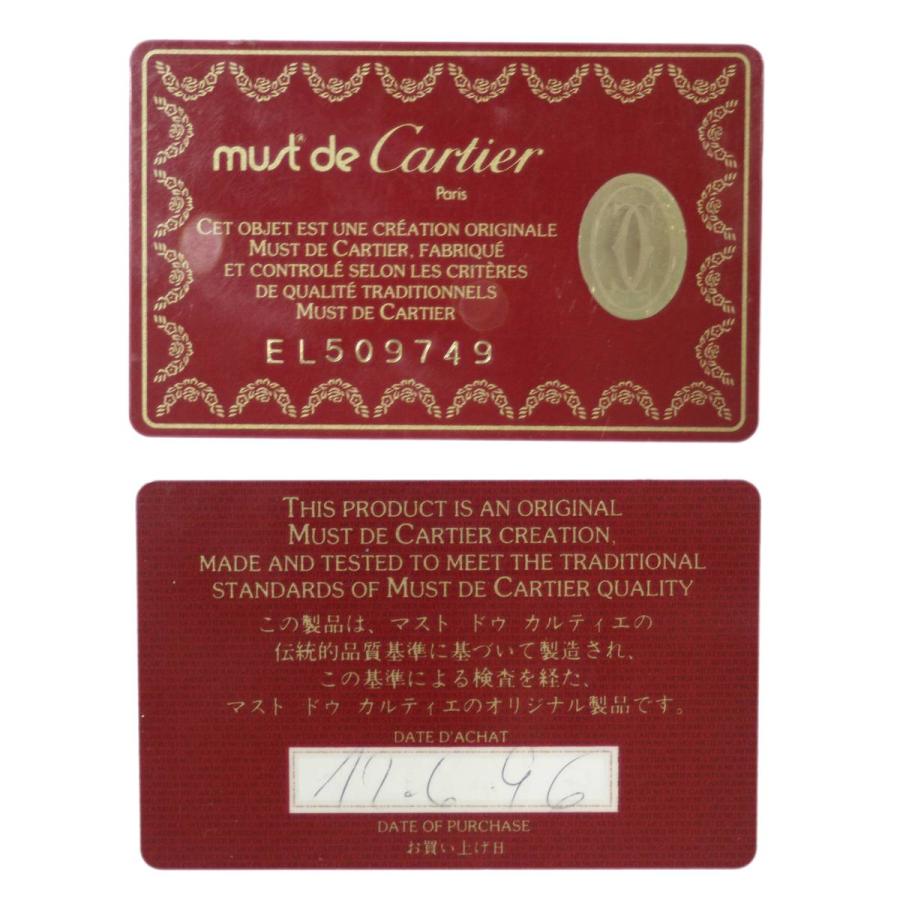 Cartier/カルティエ 二つ折り財布 ネイビー GCカード IS Bランク｜netrebirth｜09