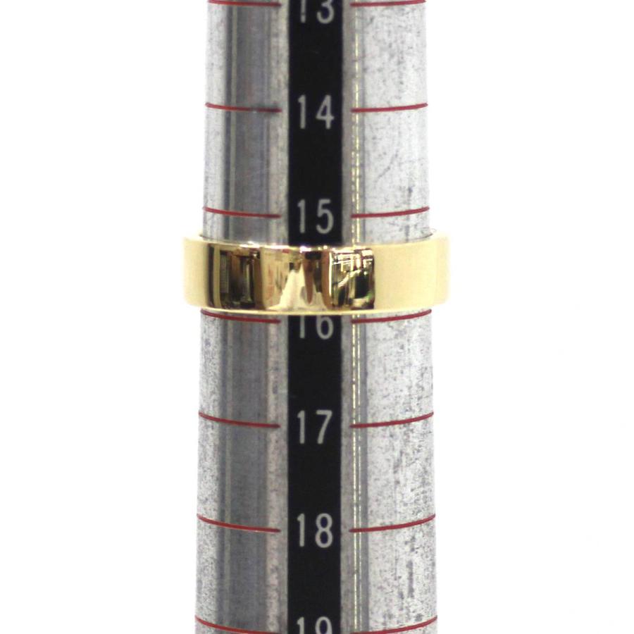 K18/18金 平打ちリング  15.5号   7.1g  シンプルリング  IS 磨き仕上げ品 Aランクの画像