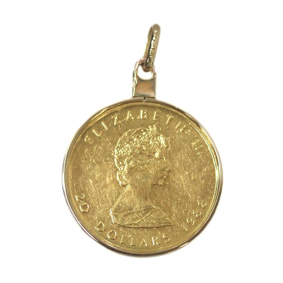 メイプルリーフ金貨1/2オンス K24/純金 メイプルリーフ金貨 1/2オンス 1988 ペンダントトップ