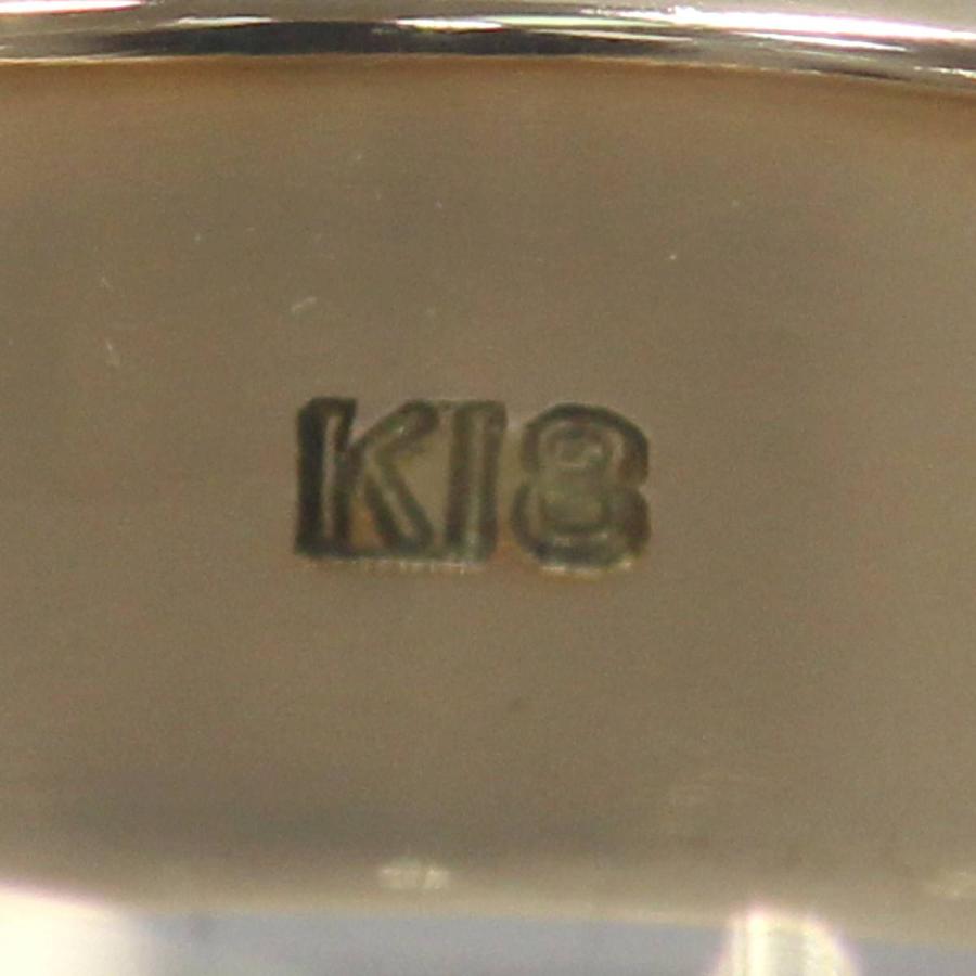 K18/18金 デザインリング  13号  6.2g  シンプルリング  IS 磨き仕上げ品  Aランクの画像