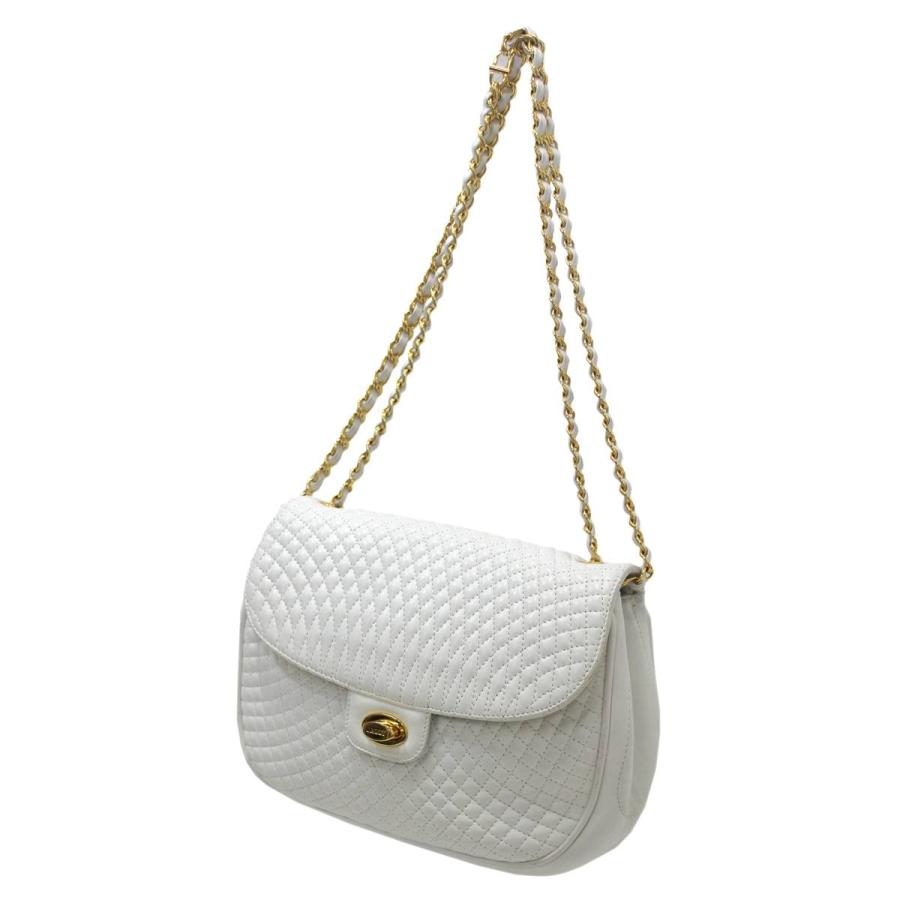 BALLY ショルダーバッグ（白） Bally（バリー） チェーンショルダーバッグ ホワイト 保存袋 IS B