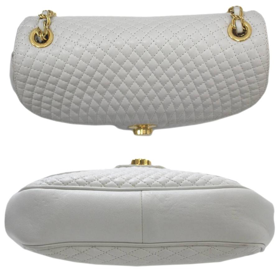 BALLY レザー キルティング ショルダーバッグ チェーン ターンロック