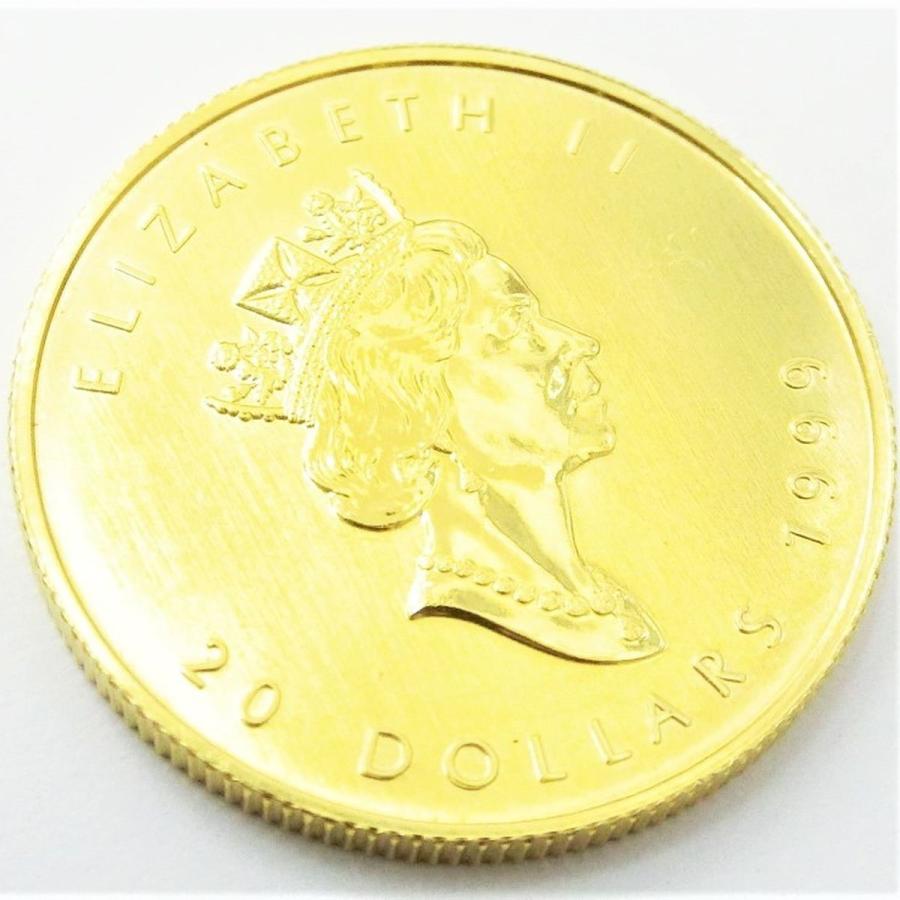 K24 24金 純金 ゴールド メイプルリーフ金貨 1/2オンス コイン 1999年 15.5g KA Bランク|netrebirth|05