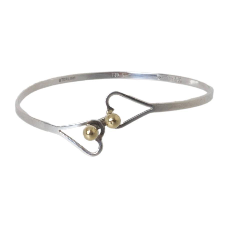 TIFFANY&Co.（ティファニー） フック＆アイ ダブルハート バングル 18K