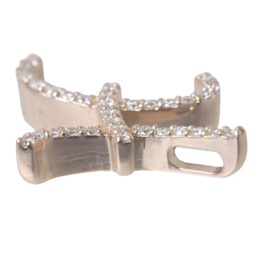 K18PG ピンクゴールド ダイヤモンド H イニシャル モチーフ デザイン ペンダント トップ 0.17ct 2.0g KA 磨き仕上げ品 Aランク_2