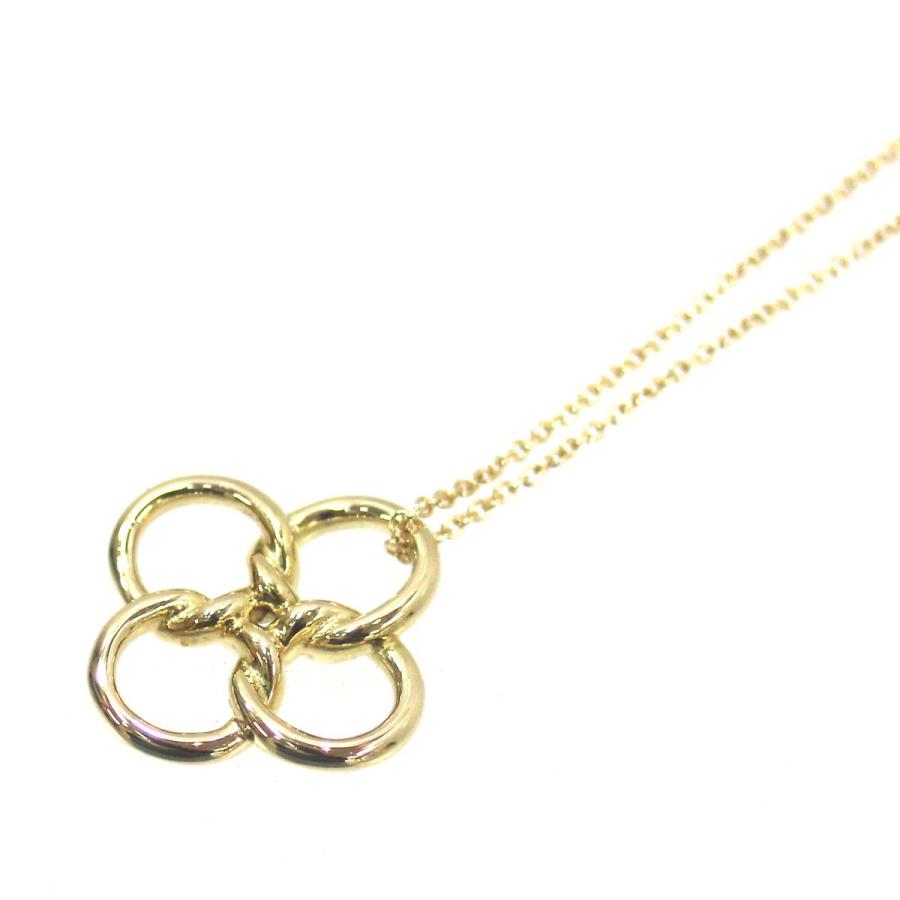 Tiffany&Co. / ティファニー クアドロフォリオ クローバー ネックレス 750 18金 40cm 5.4g NO  Aランクの画像