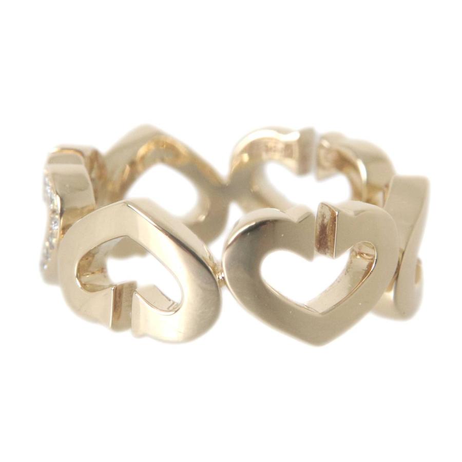 Cartier（カルティエ） Cハートリング K18 18金 ダイヤモンド YG