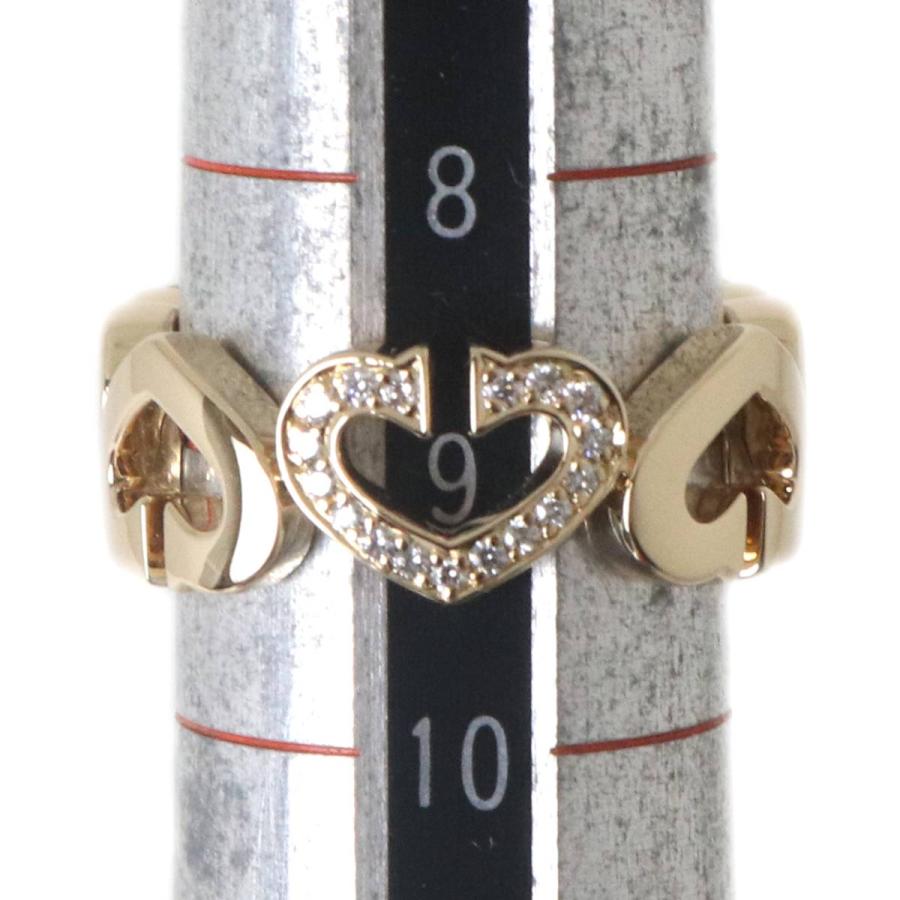 Cartier（カルティエ） Cハートリング K18 18金 ダイヤモンド YG