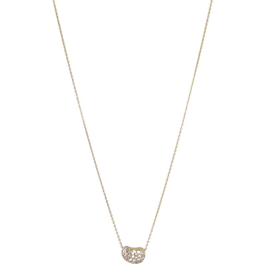 ティファニー　ビーンズダイヤモンドネックレス　ペンダント　Ꮶ18ゴールド　パヴェ エルサ・ペレッティ™ ビーン デザイン ペンダント パヴェ ダイヤモンド