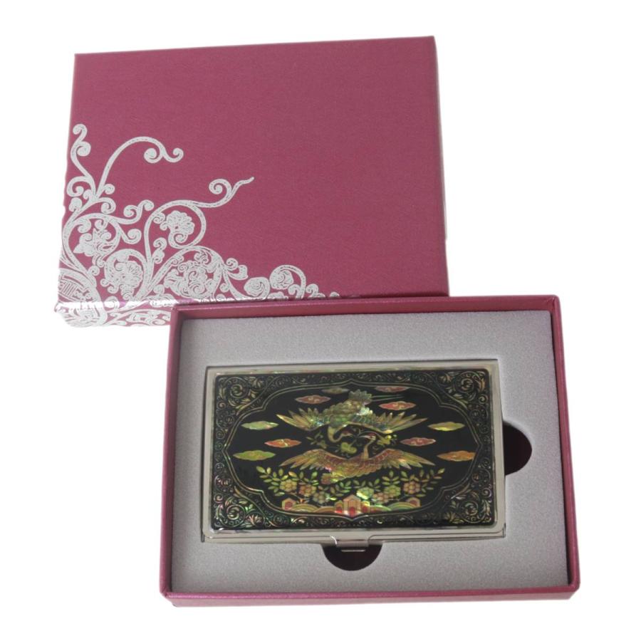 【新品未使用】韓国螺鈿 螺鈿漆器 名刺入れ 小物入れ 2個セット 韓国螺鈿 螺鈿漆器 名刺入れ 小物入れ 松の木 鶴 韓国伝統 韓国