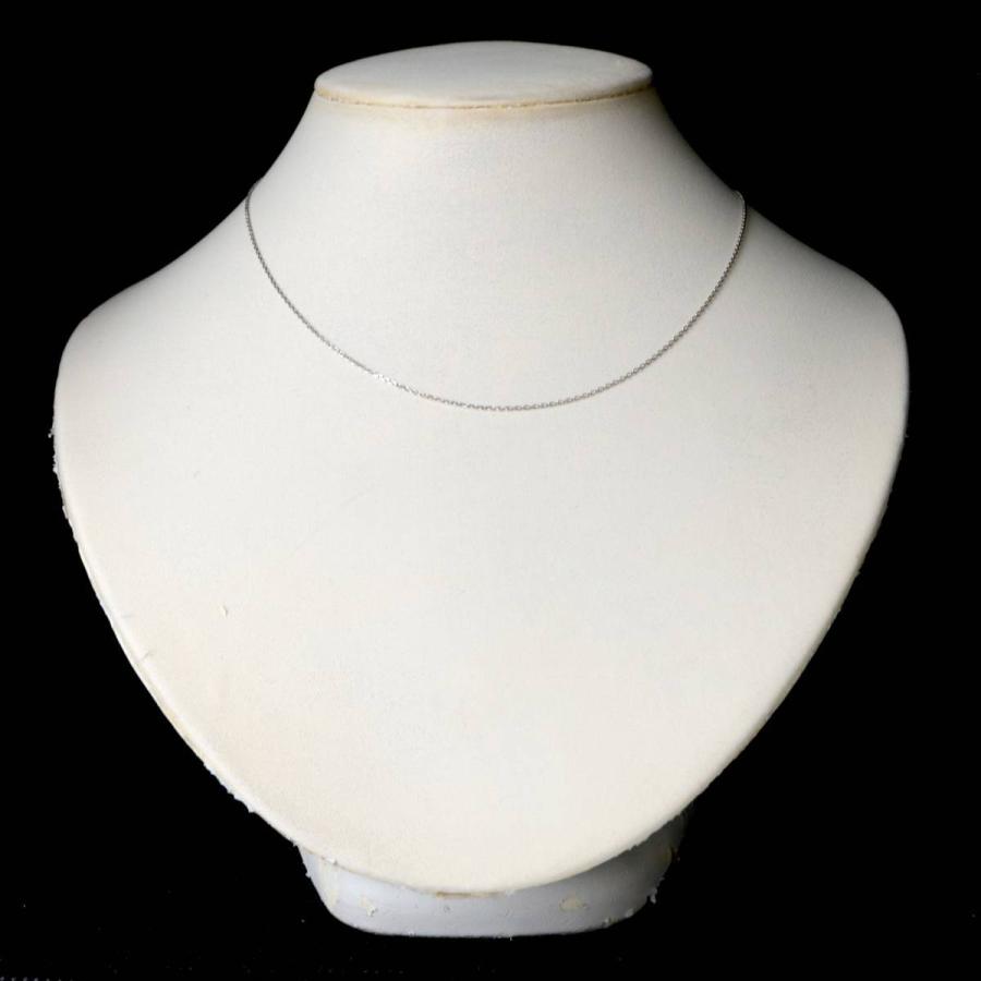 角小豆 アズキ4面シングル チェーンネックレス Pt850 プラチナ850 首周り約40.5cm 重量約1.5g NT Bランク_4