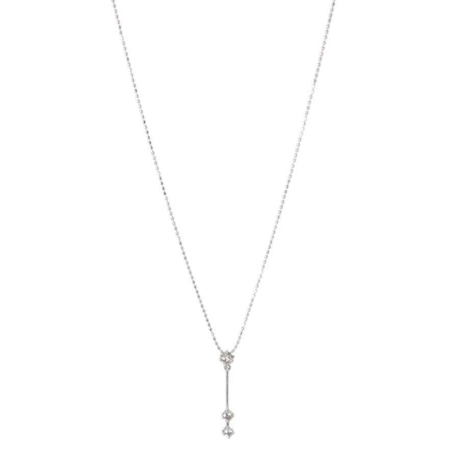 ハッピーアロー ハート&キューピッド ダイヤトップ 0.20ct ペンダントネックレス K18WG 首周り最大約45cm 重量約2.4g NT Bランク_1