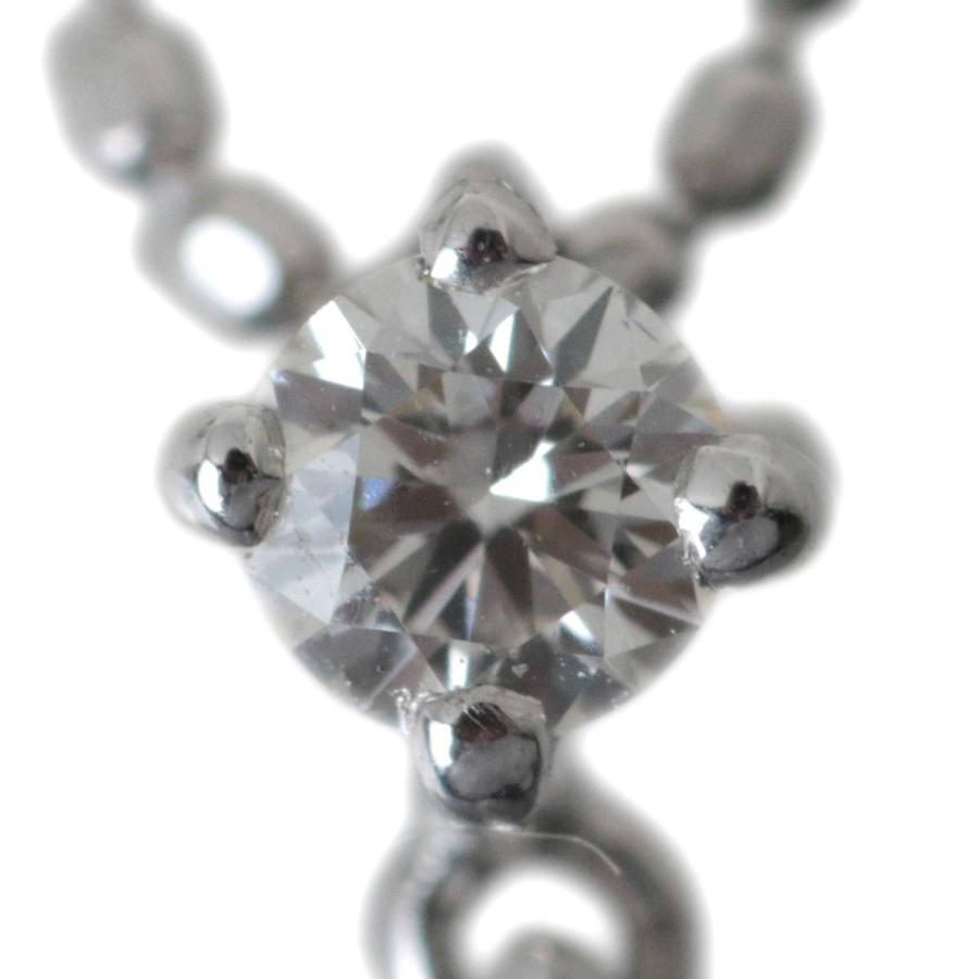 ハッピーアロー ハート&キューピッド ダイヤトップ 0.20ct ペンダントネックレス K18WG 首周り最大約45cm 重量約2.4g NT Bランク_4