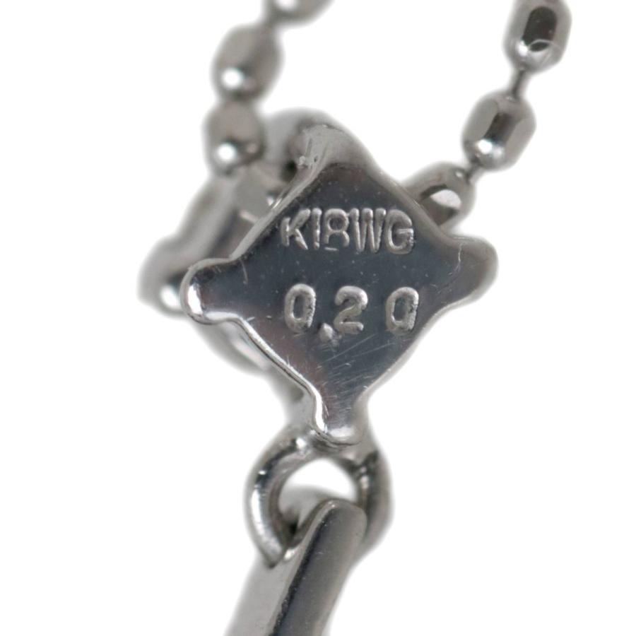 ハッピーアロー ハート&キューピッド ダイヤトップ 0.20ct ペンダントネックレス K18WG 首周り最大約45cm 重量約2.4g NT Bランク_5