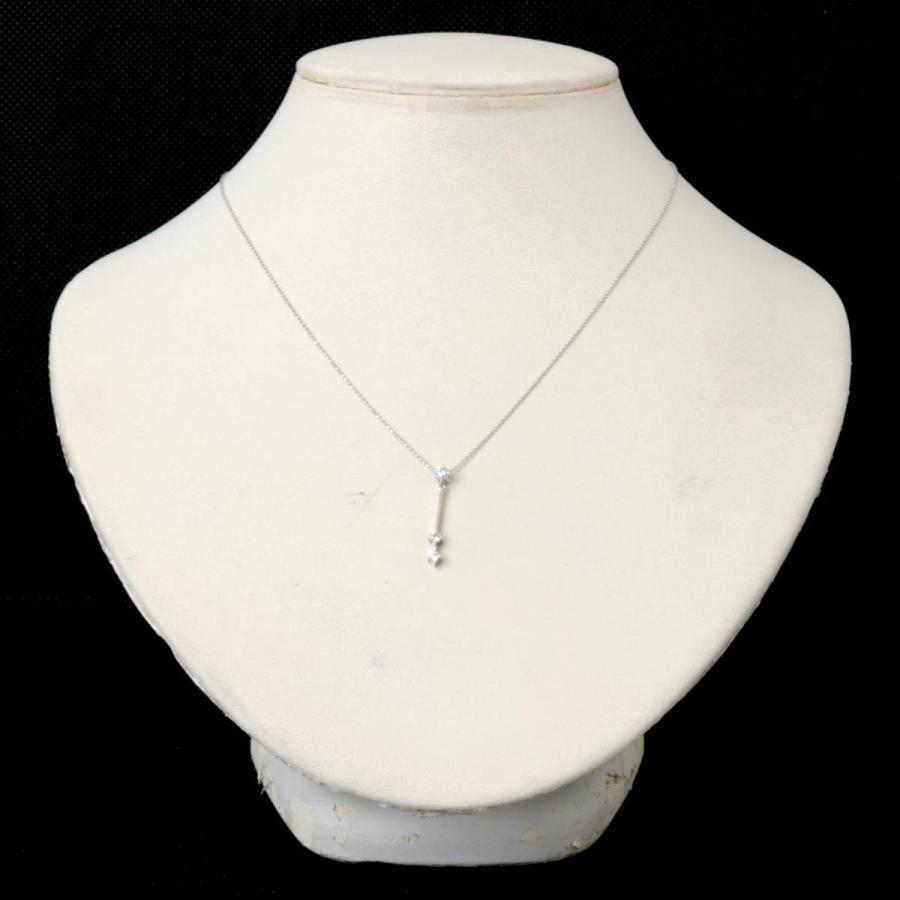 ハッピーアロー ハート&キューピッド ダイヤトップ 0.20ct ペンダントネックレス K18WG 首周り最大約45cm 重量約2.4g NT Bランク_7