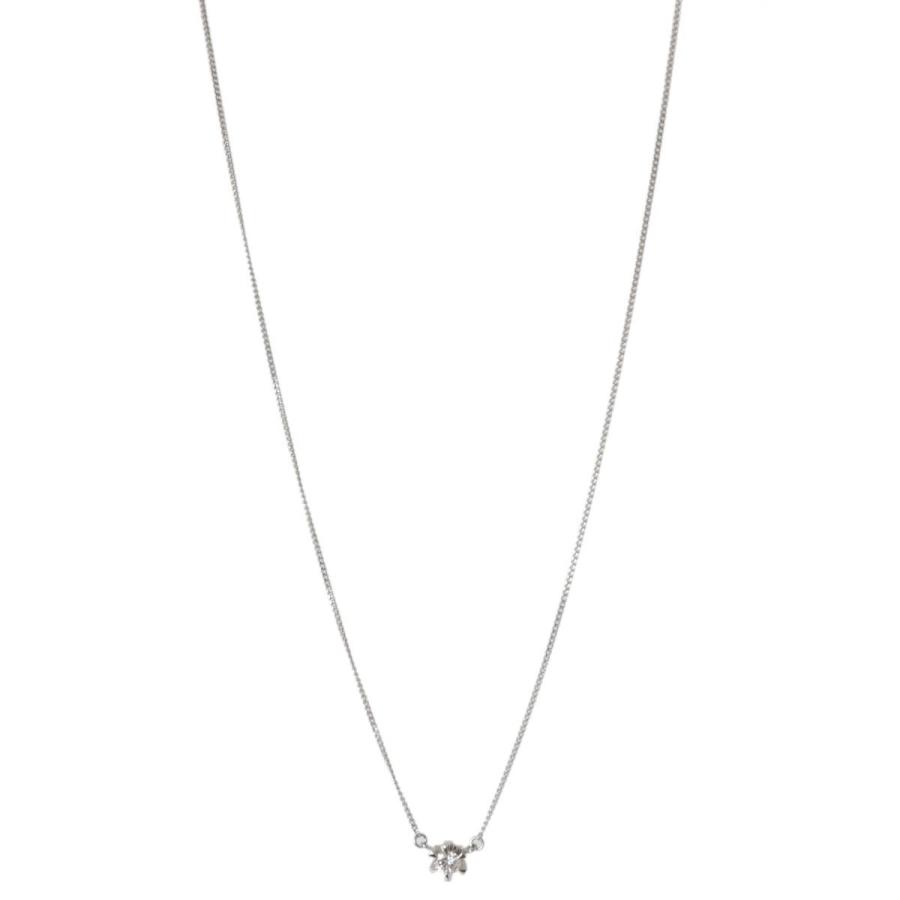 ジュエリーマキ 立て爪止め 1P ダイヤ 0.26ct ペンダント 喜平2面