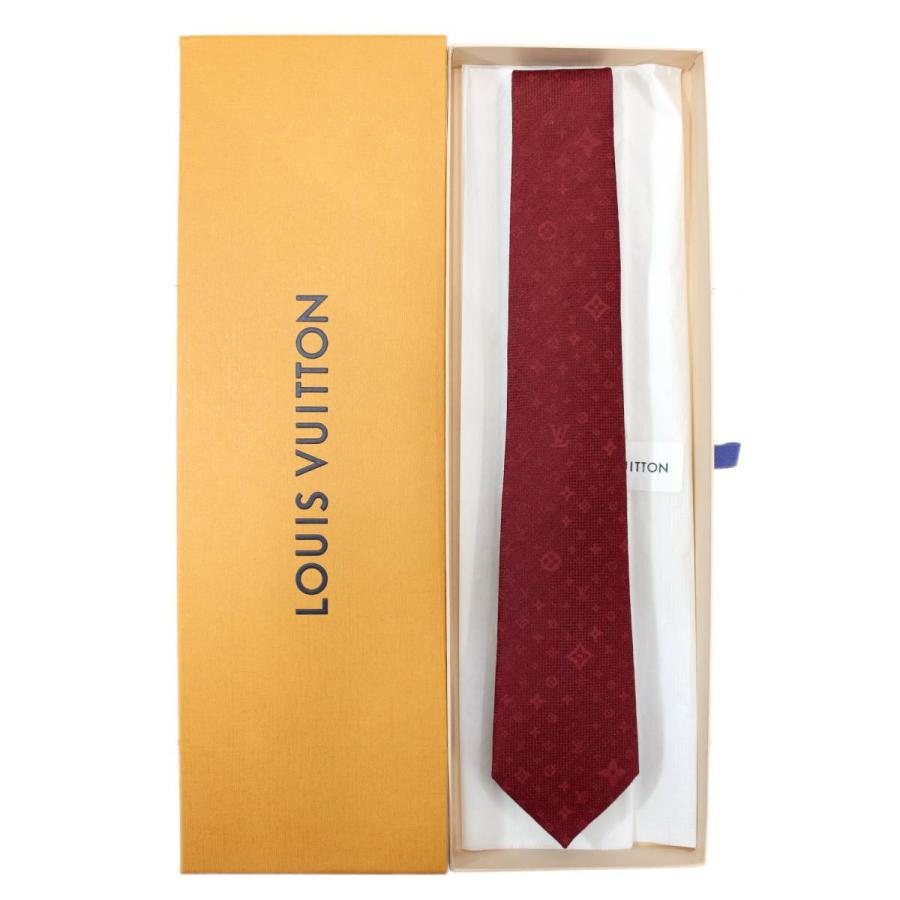 LOUIS VUITTON/ルイヴィトン ネクタイ レッド系 M78021 箱付き NO A