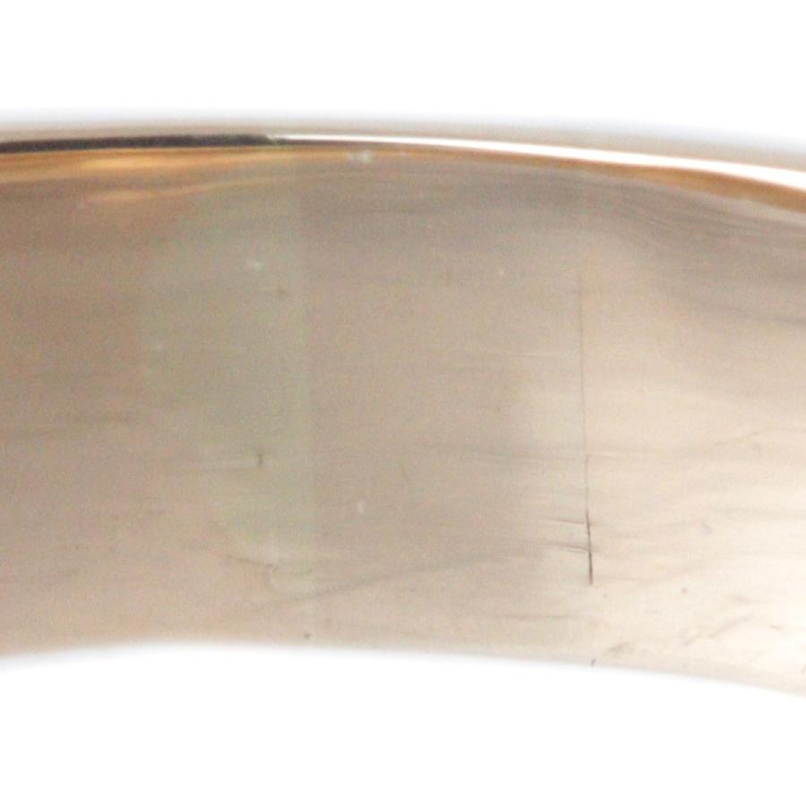 花柄 彫刻 月形甲丸リング 指輪 K18 18金 YG イエローゴールド 約10号 リング幅約3.5~5.7mm 重量約4.7g NT 磨き仕上げ品 Aランクの画像