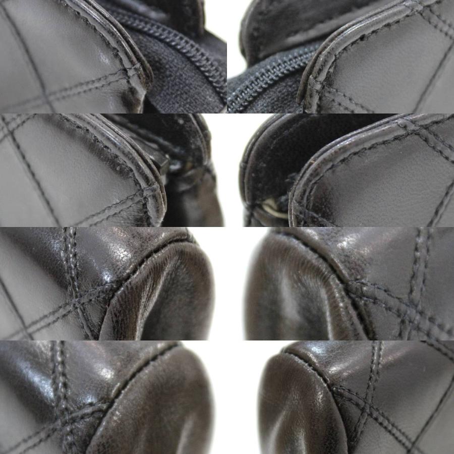 シャネル ポーチ マトラッセ ビコローレ ココマーク レザー 黒 シールあり シャネル CHANEL CHANEL ポーチ A80909 B10583 マトラッセ ココ