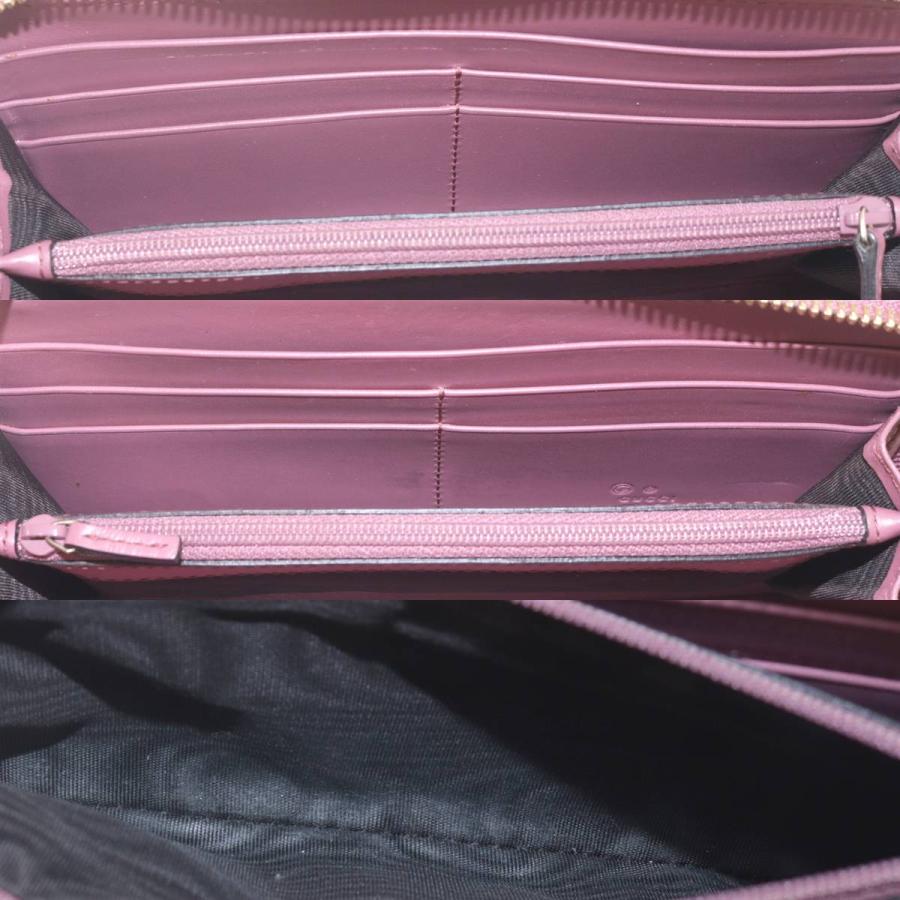 グレッチ GUCCI / グッチ L字ファスナー 長財布 レザー ピンク 332747・525040