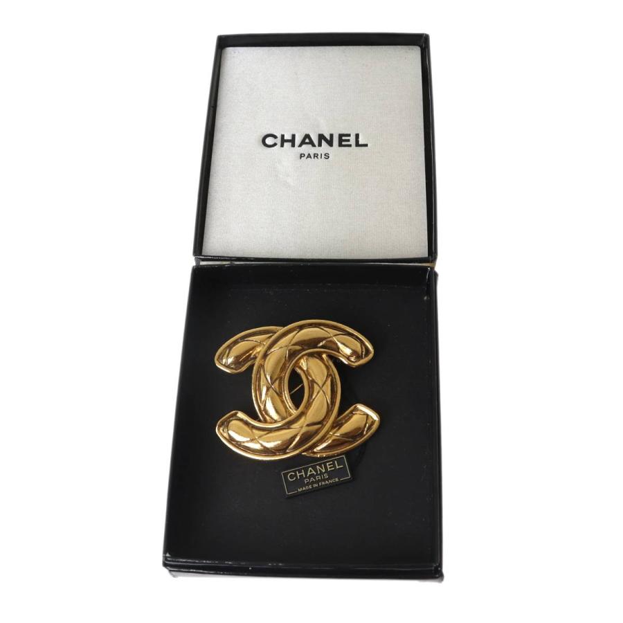 CHANEL ゴールド ロゴブローチ B21B CHANEL（シャネル） ココマーク ブローチ ゴールド NO Bランク