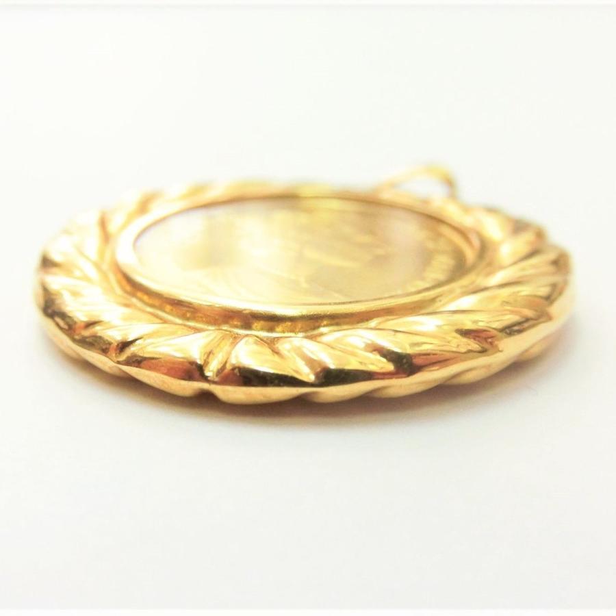 K24 純金 マン島 キャット コイン 1/10OZ ペンダントトップ 枠K18 両面