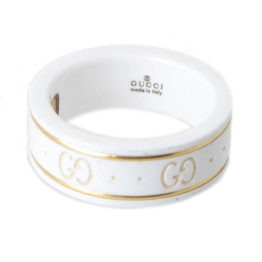 GUCCI/グッチ GGリング アイコンリング 指輪 750 K18 ホワイト