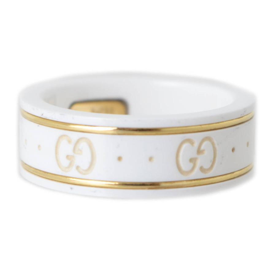 GUCCI/グッチ GGリング アイコンリング 指輪 750 K18 ホワイト