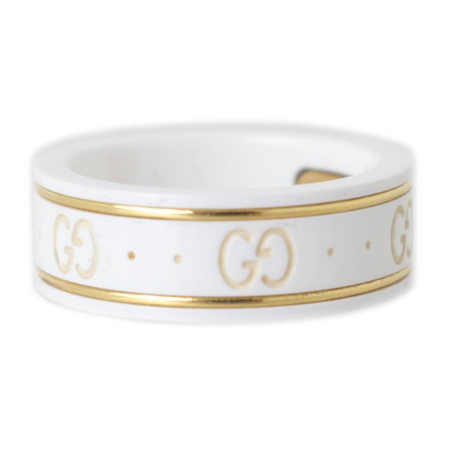 GUCCI/グッチ GGリング アイコンリング 指輪 750 K18 ホワイト