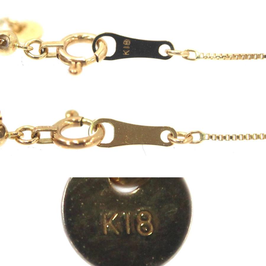 K18 18金 ゴールド ベネチアン ネックレス チェーン アジャスター付き 