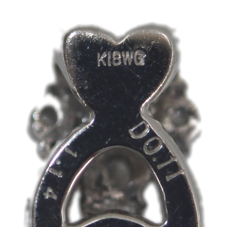 K18WG ホワイトゴールド ダイヤ ブラックオパール ペンダント