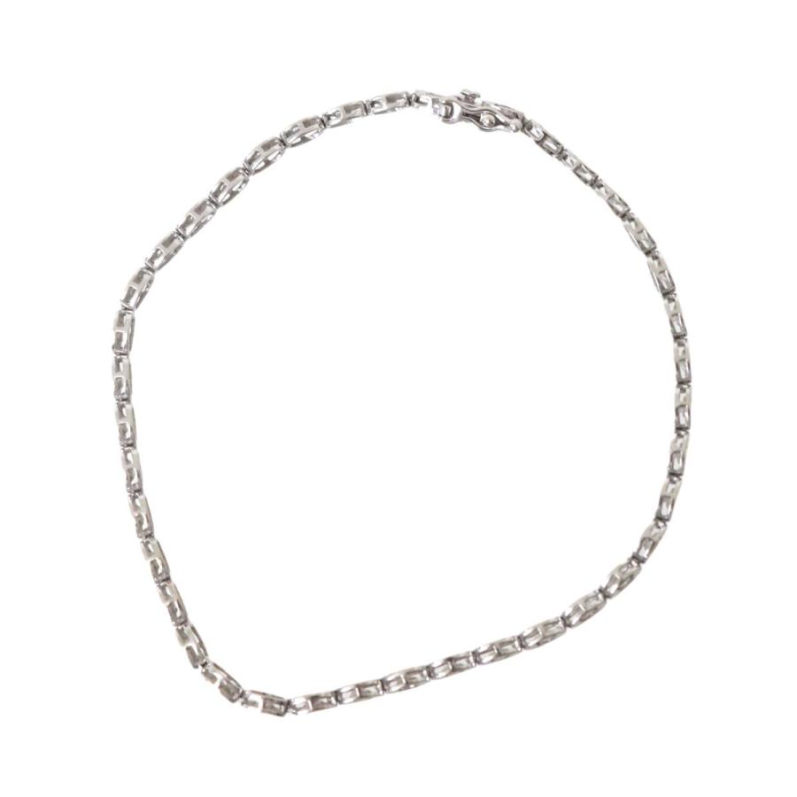 K14WG ホワイトゴールド テニス ブレスレット ダイヤ 17.5cm 1.00ct 