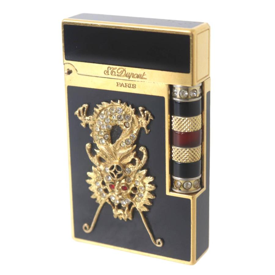 ST.デュポン 　ガスライター（銀）仏製　良品　未開封 S.T.DUPONT（エス・テー・デュポン） 希少 ガスライター ライン2 龍