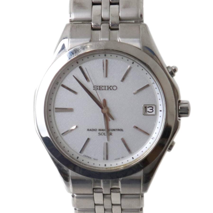 SEIKO（セイコー） ソーラー 腕時計 メンズ 7B42-0AE0 シルバー×文字盤