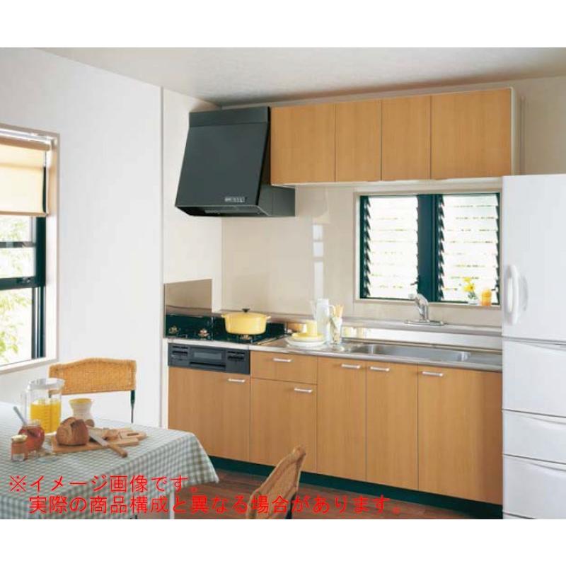 リクシル GKシリーズ キッチンセットプラン 間口1650mm (流し台 コンロ台 不燃仕様吊戸 バックガード サイドガード レンジフード)